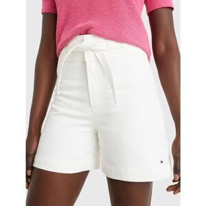 Tommy Hilfiger High Rise Flare Fit White Denim Shorts Size 6